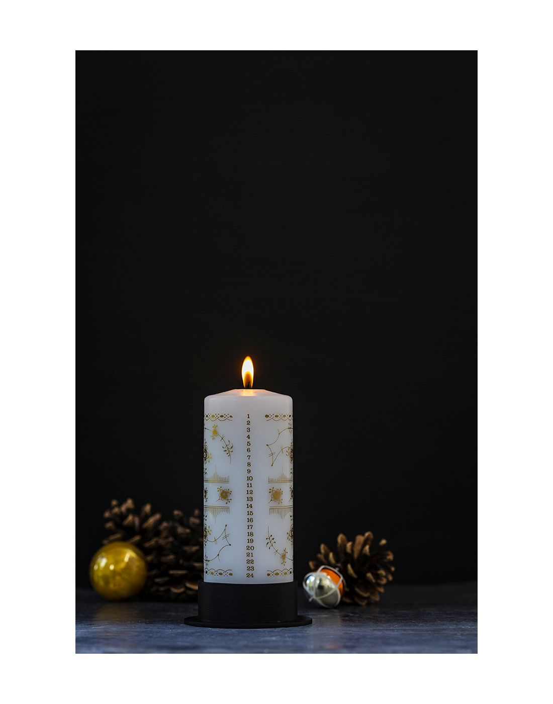 Kalenderljus, Royal Copenhagen, guld - 5