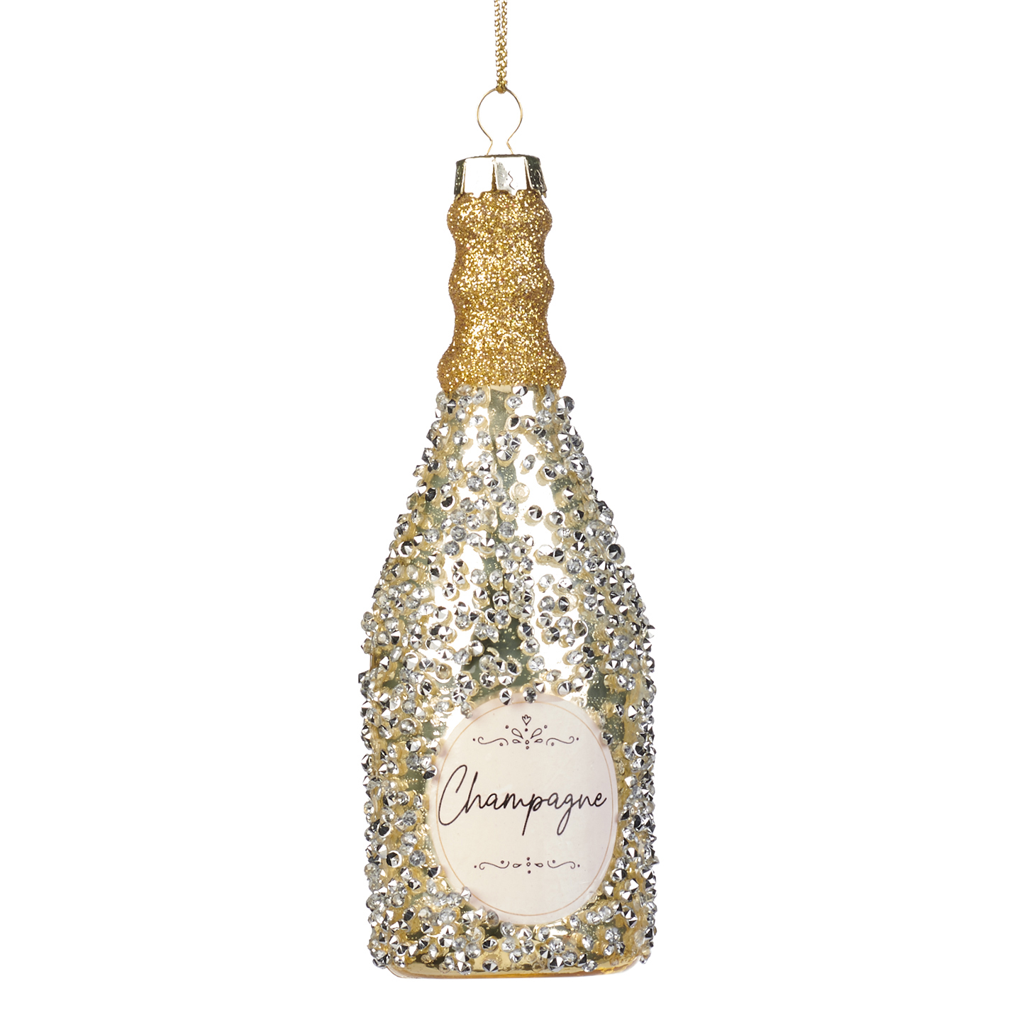 Julekugle, Champagne, guld
