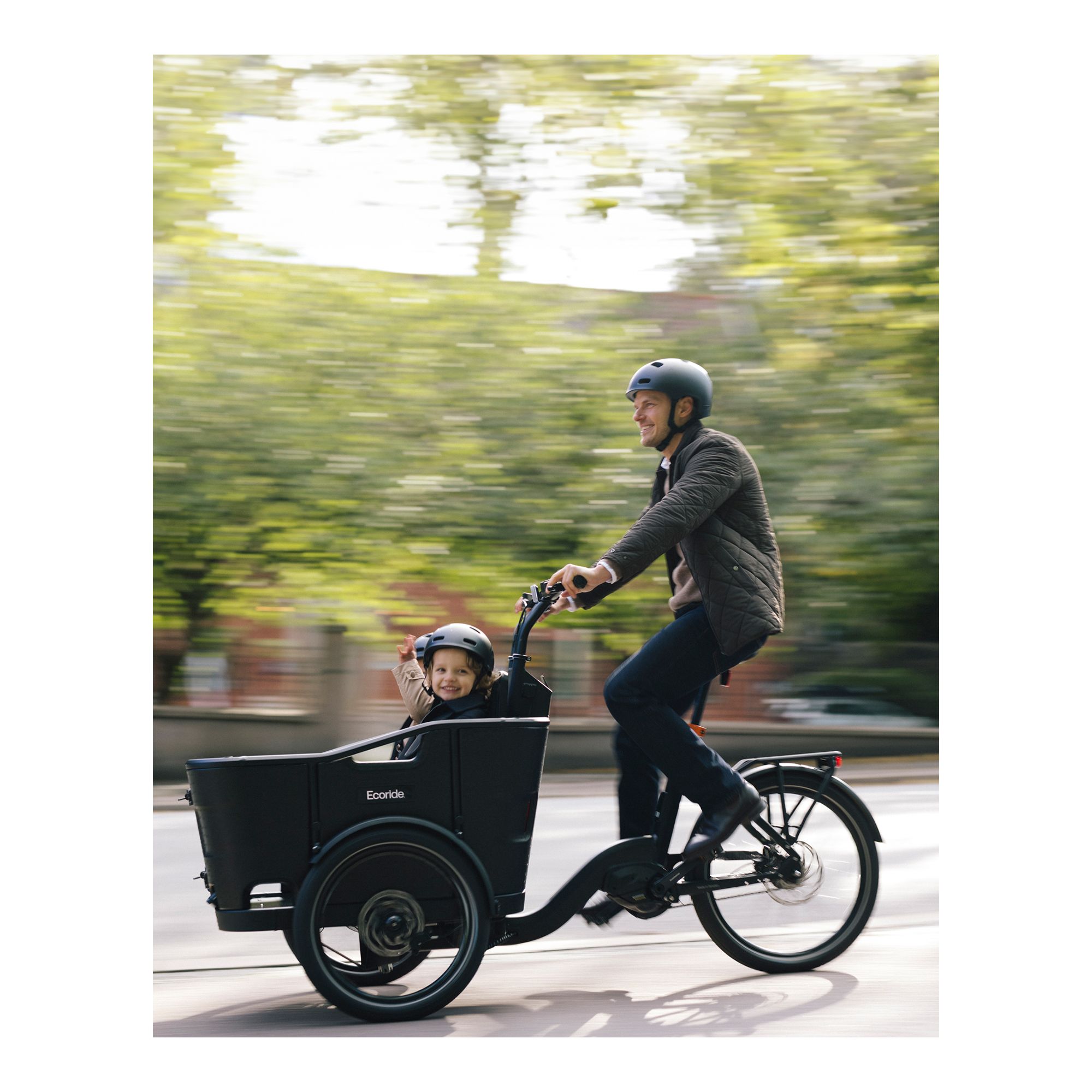 Ecoride Loader 806 Mittmotor, Remdrift, Skivbroms Elcykel Lådcykel - 3