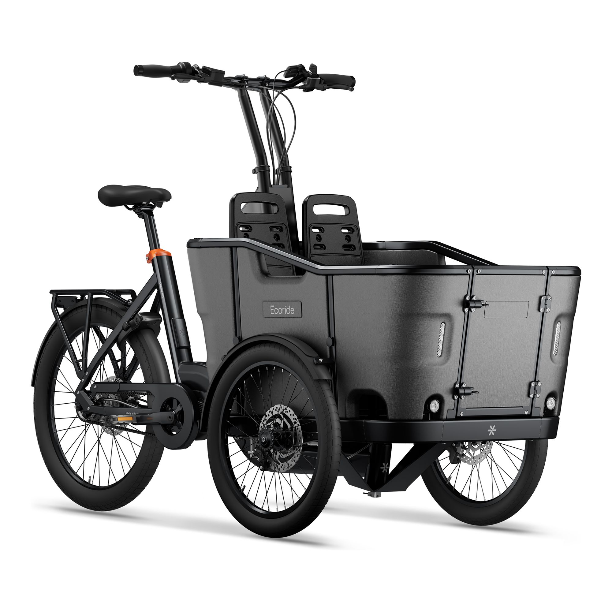 Ecoride Loader 806 Mittmotor, Remdrift, Skivbroms Elcykel Lådcykel - 2