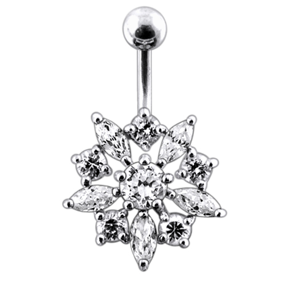 Navelpiercing - solblomma