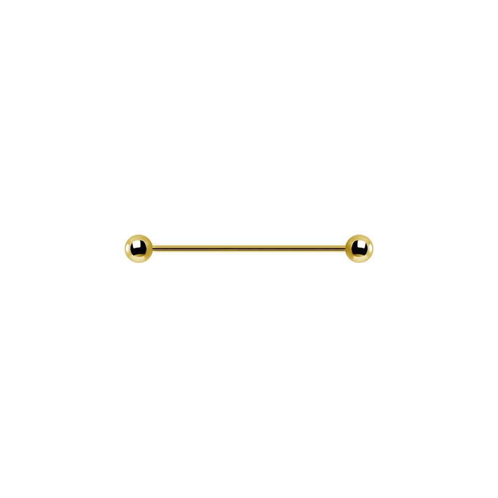 Lång barbell - 1,6 mm - 32-36 mm - Guld