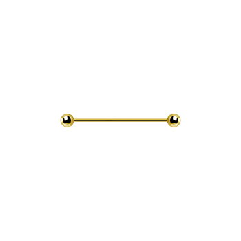 Lång barbell - 1,6 mm - 32-36 mm - Guld