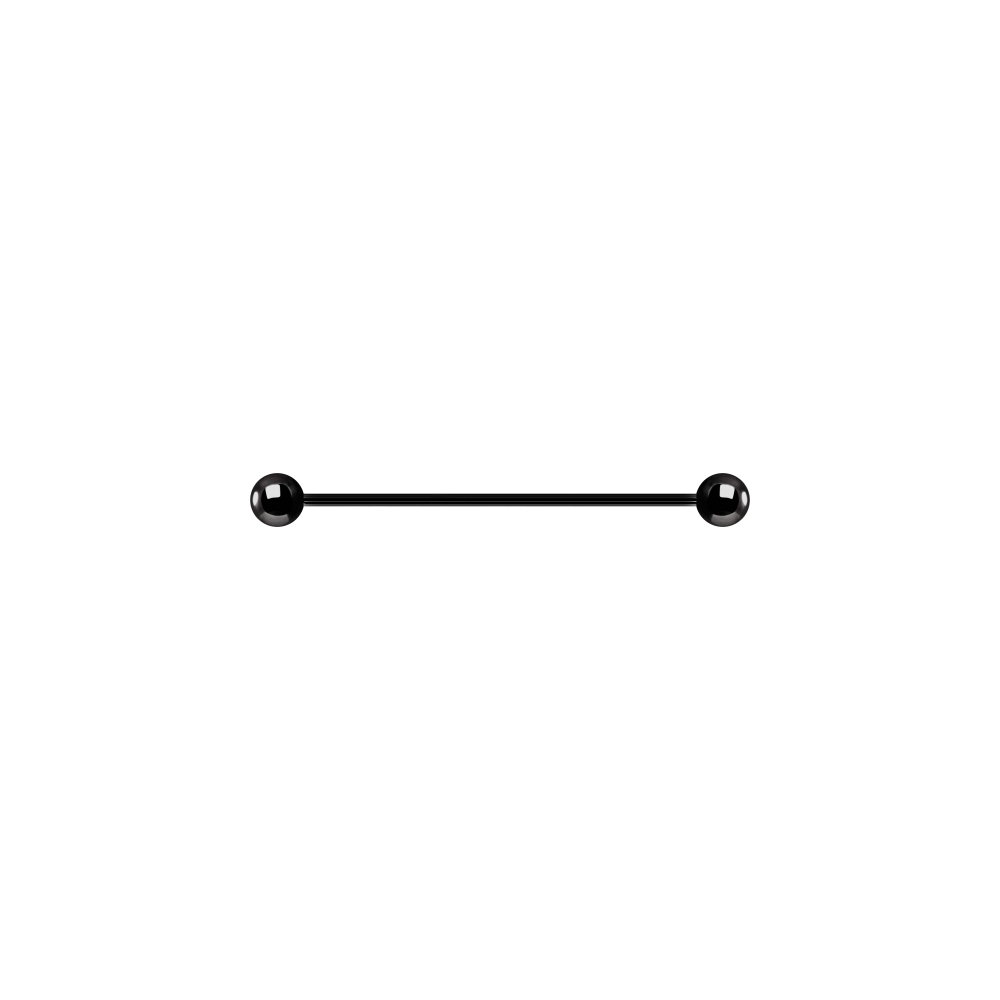 Lång barbell - 1,6 mm - 32-36 mm - Svart