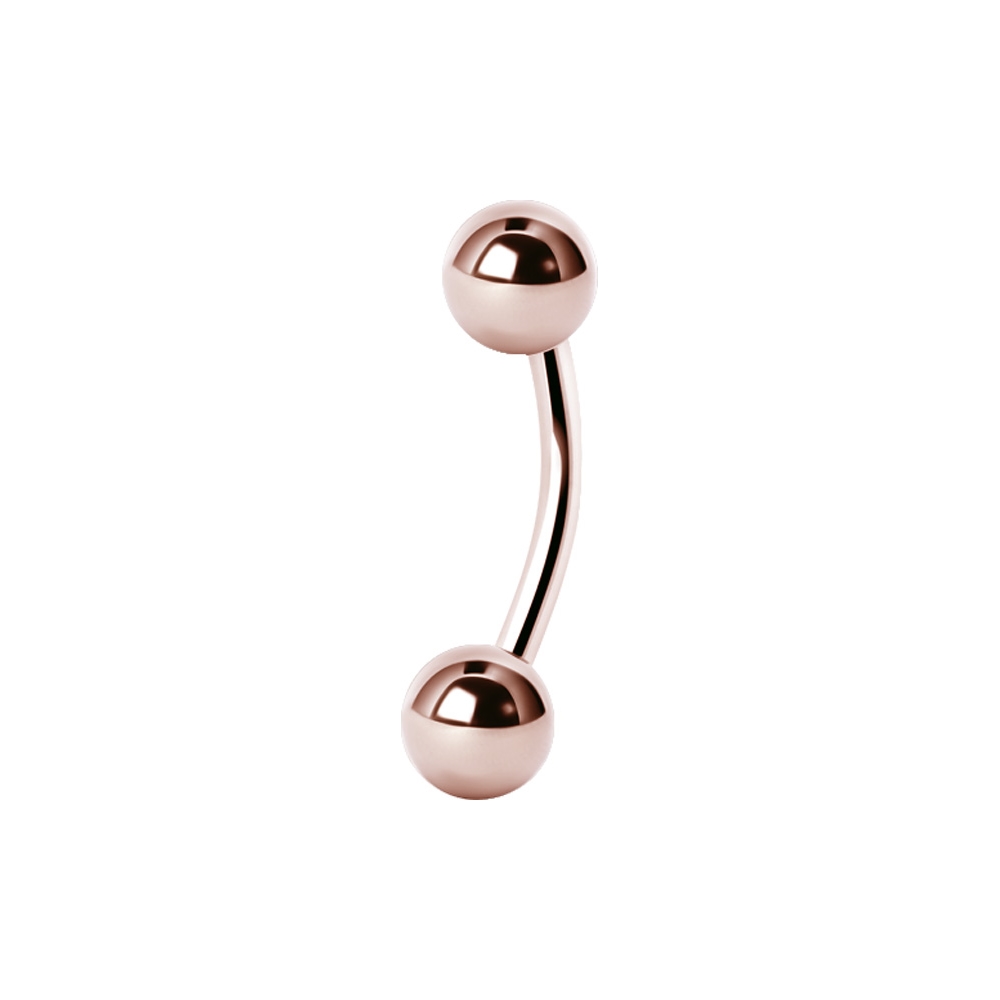 Banana barbell - 1,6 mm - Roséguld