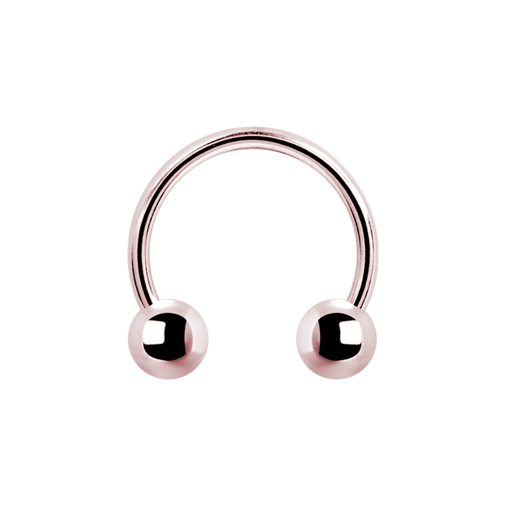 Circular barbell - 1,6 mm - guld pvd - 3
