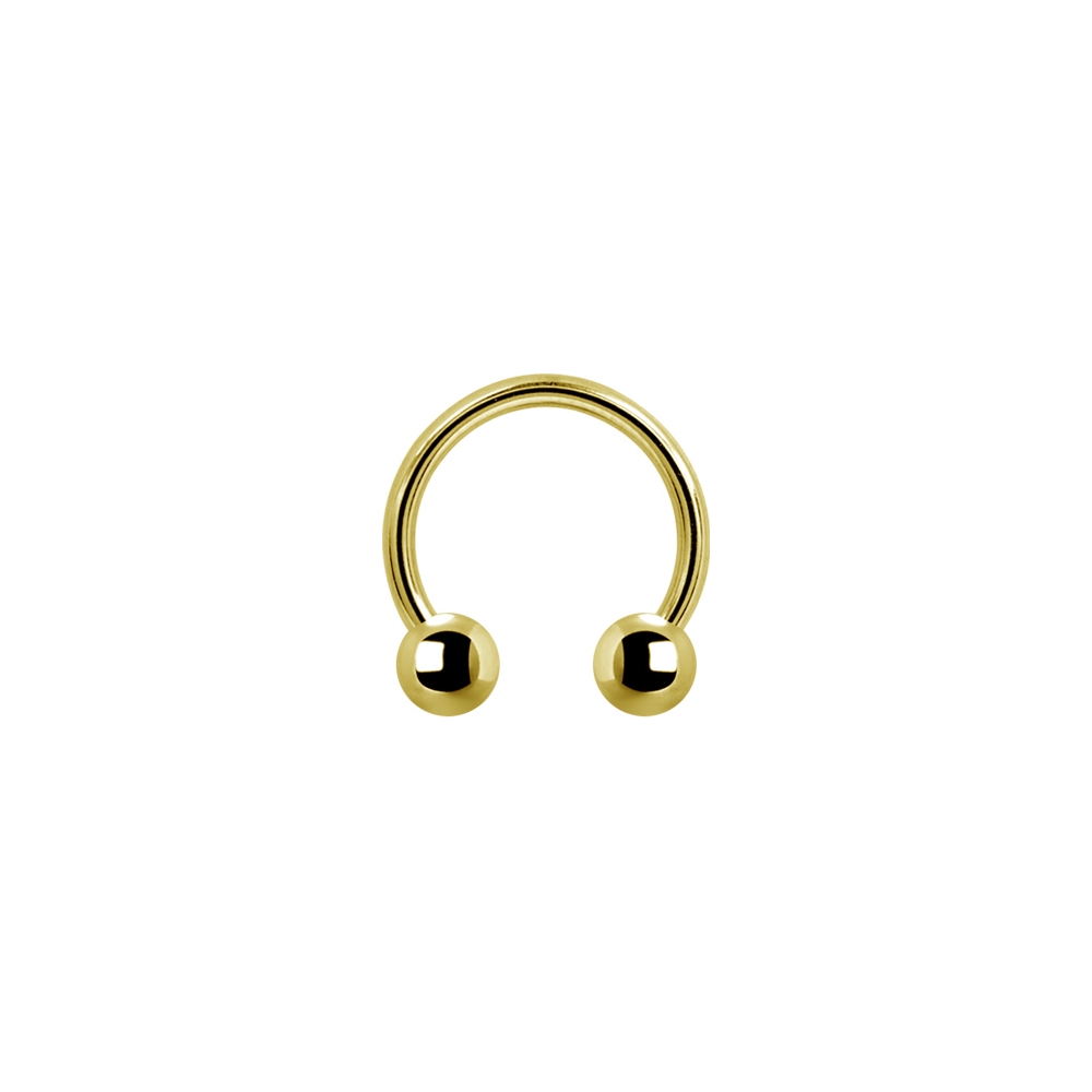 Liten hästsko - 1,2 mm - guld