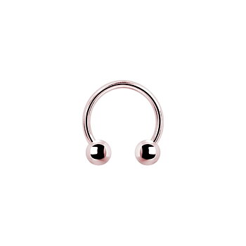 Liten hästsko barbell - 1,2 mm - roséguld