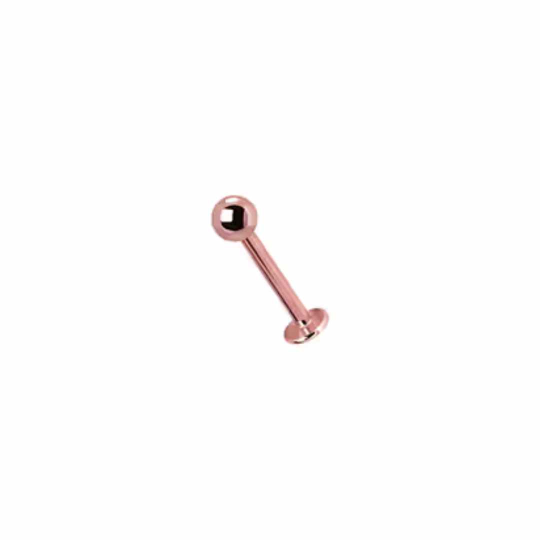 Micro labret with ball - 1,2 mm - roséguld