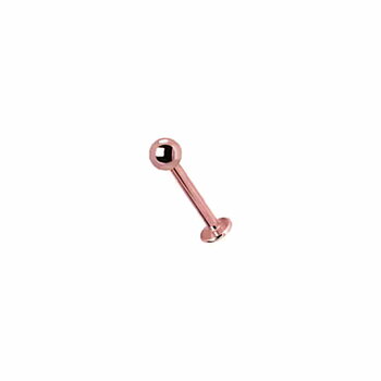 Micro labret with ball - 1,2 mm - roséguld