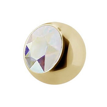Extrakristall - 1,6 mm - Guld - Regnbågsskimrande kristall