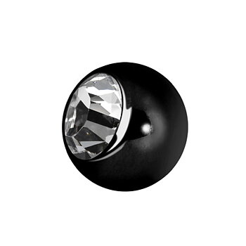 Extrakristall - 1,6 mm - Svart - Vit kristall