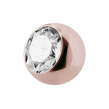 Extrakristall - 1,6 mm - Roséguld - Vit kristall