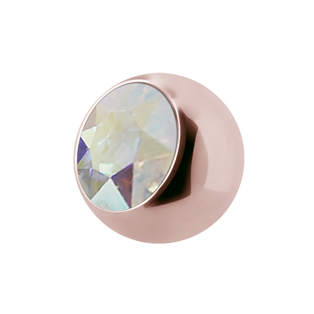 Extrakristall - 1,6 mm - Roséguld - Regnbågsskimrande kristall