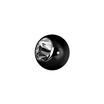 Liten extrakristall - 1,2 mm - 2,5 mm - Svart - Vit kristall