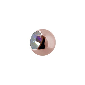 Liten extrakristall- 1,2 mm - Roséguld - Regnbågsskimrande kristall
