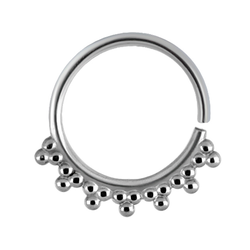 Piercingring (06)  - 0,8 mm - 7 mm - stål