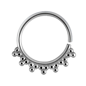 Piercingring (06)  - 0,8 mm - 7 mm - stål