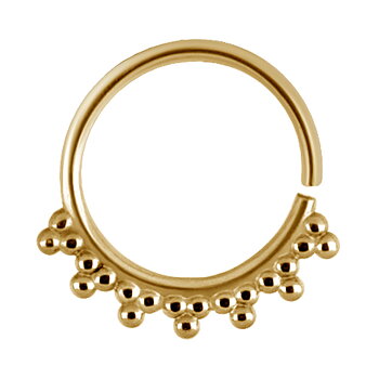 Piercingring (06)  - 0,8 mm - 7 mm - guld