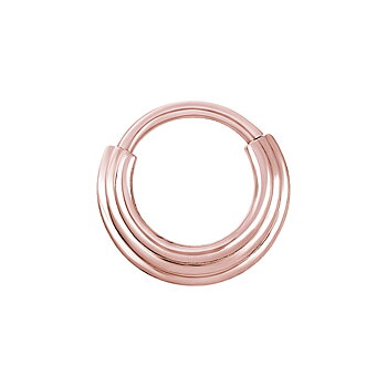 Clicker - piercingring  i roséguld - 1,2 mm - 8 mm