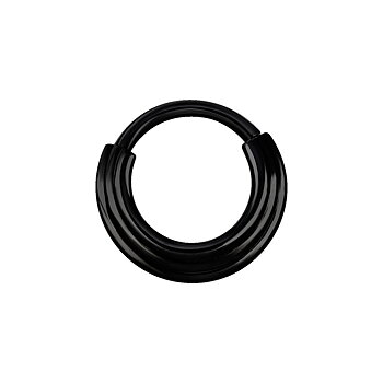 Clicker hinged ring - 1,2 mm - 8 mm - svart