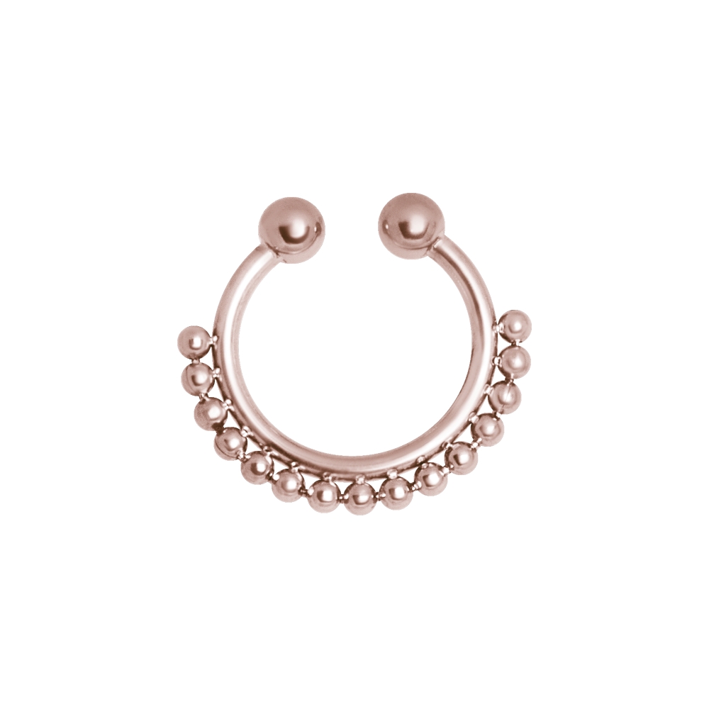 Clicker "Fake septum" - 1,2 x 10 mm - roséguld