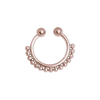 Clicker "Fake septum" - 1,2 x 10 mm - roséguld
