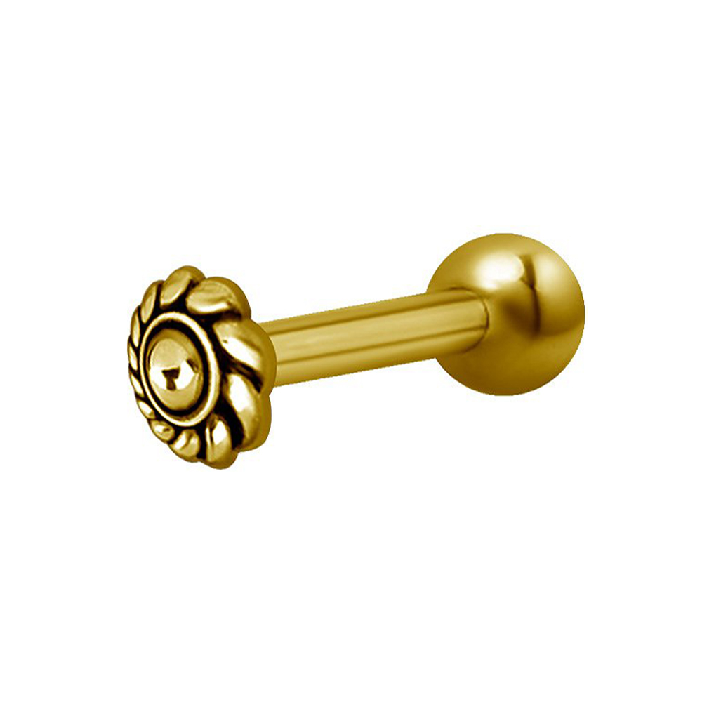 Barbell (14) invändigt gängad micro - 1,2 mm - guld
