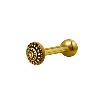 Barbell (19) invändigt gängad micro - 1,2 mm -guld