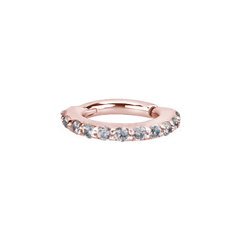 Clicker - small- 1,2 - öppningsbar - roséguld - vita kristaller