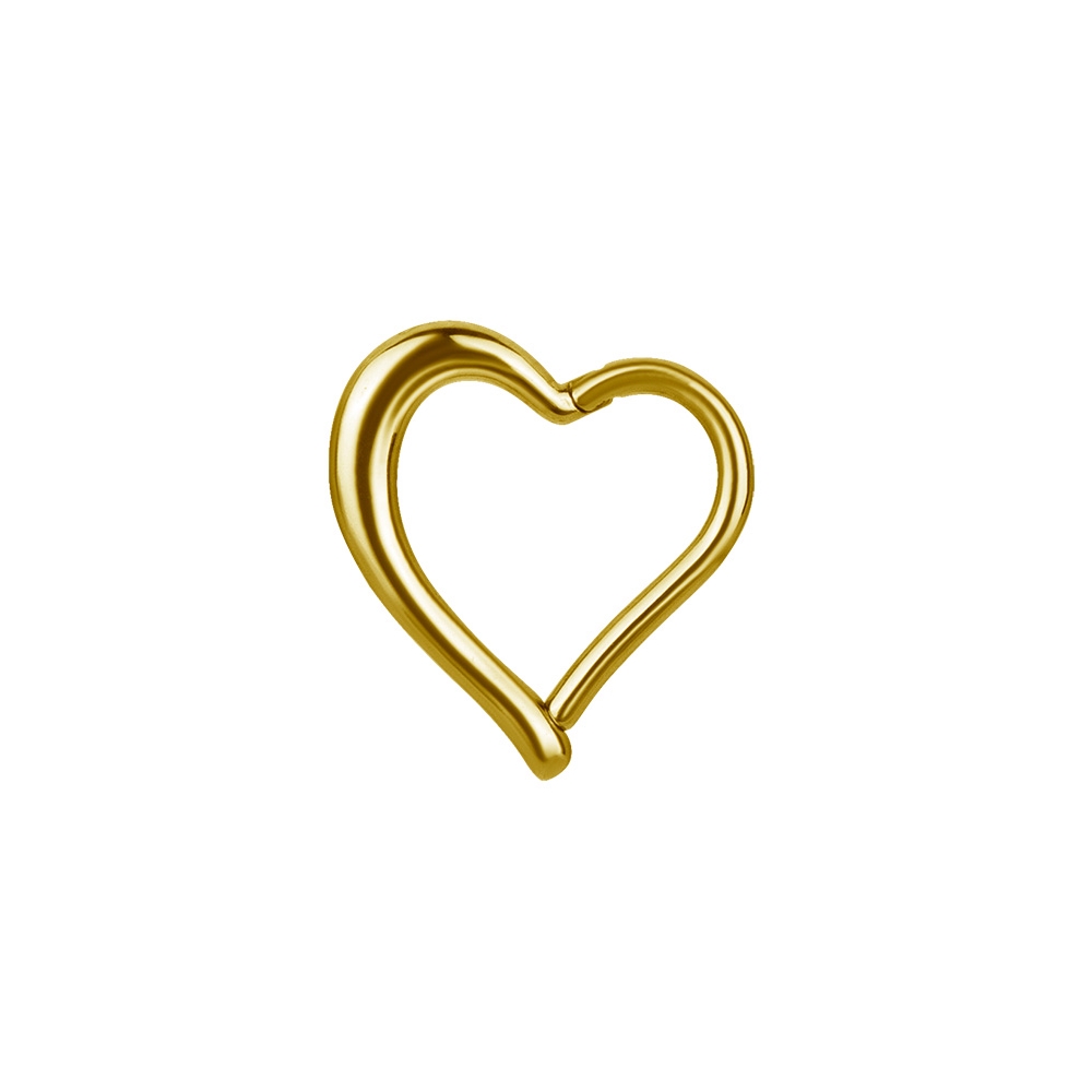 Clicker - 1,2 mm  - hjärtform - guld