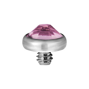Dermal anchor - titan - rosa kristall