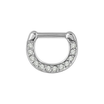 Clicker - 1,6 - 8 mm- stål med vit kristall