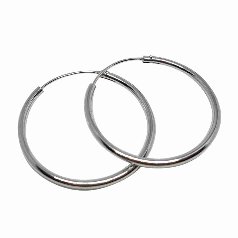 Örhänge 30 mm äkta silverringar - creoler