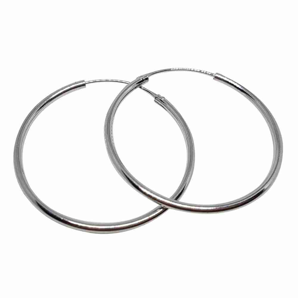Örhänge 40 mm äkta silverringar  - creoler