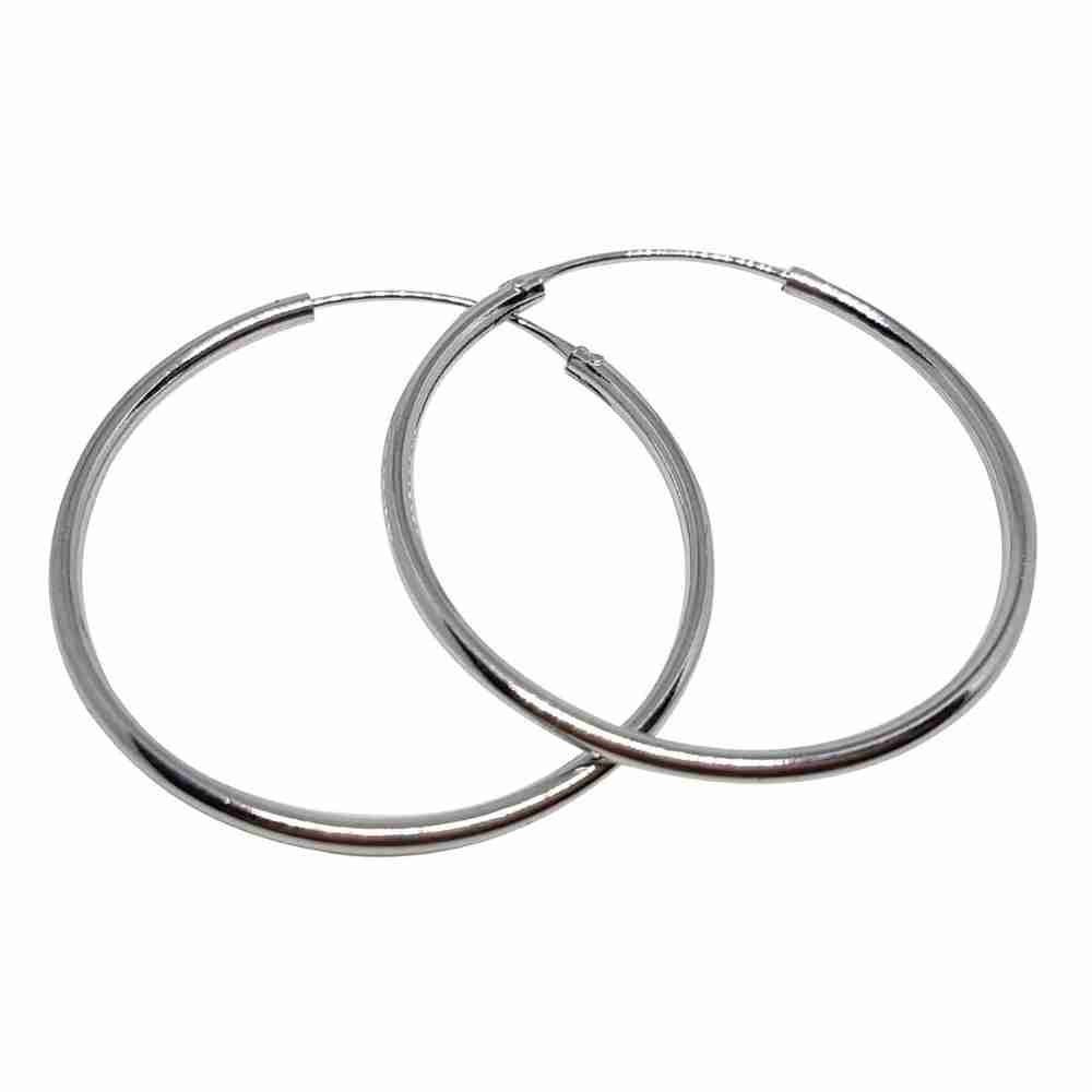 Örhänge 50 mm äkta silverringar - creoler