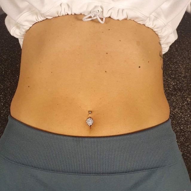 Navelpiercing - 1,6 mm - Kristall - blomma - 2