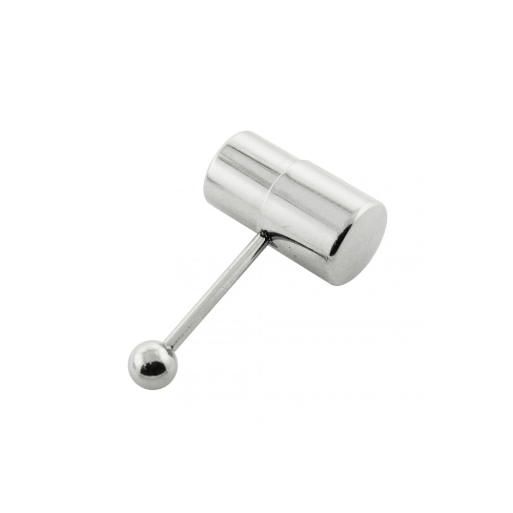 Tungpiercing - vibrerande kärleksstav med batteri, 1,6 mm x 16 mm