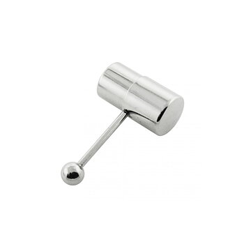 Tungpiercing - vibrerande kärleksstav med batteri, 1,6 mm x 16 mm