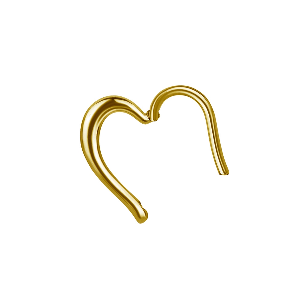 Clicker - 1,2 mm - 8 mm - hjärtform - guld - 2