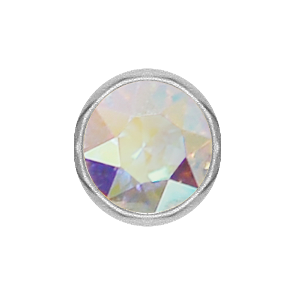 Dermal anchor - titan - 7 mm vit kristall - 3