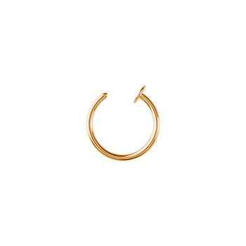 Open nosering - stål - guld - 0,8 mm - fakering