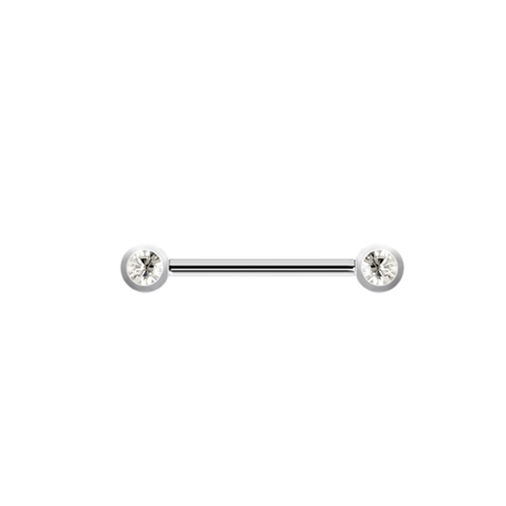 Barbell - 1,6 mm - titan med kristaller