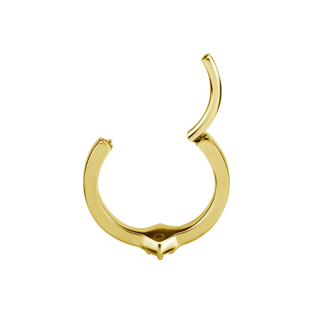 Clicker - conch - 316L stål - guld PVD - 2