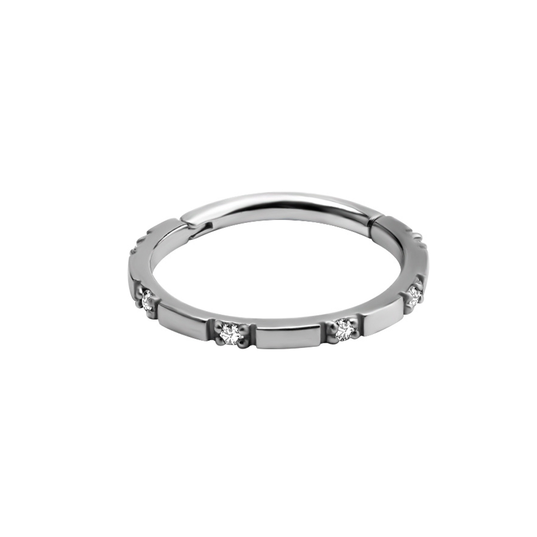 Clicker - conch - helix - 316L stål - kristaller