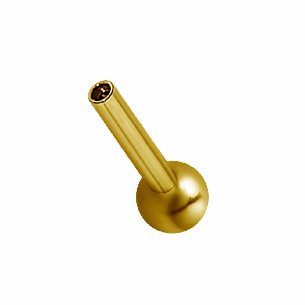 Invändigt gängad labret - guld PVD - 2
