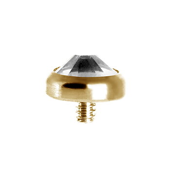 Topp - swarovskikristall - 18K äkta guld