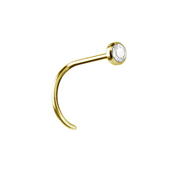 Nässmycke - 0,8 mm  - 18K äkta guld - kristall