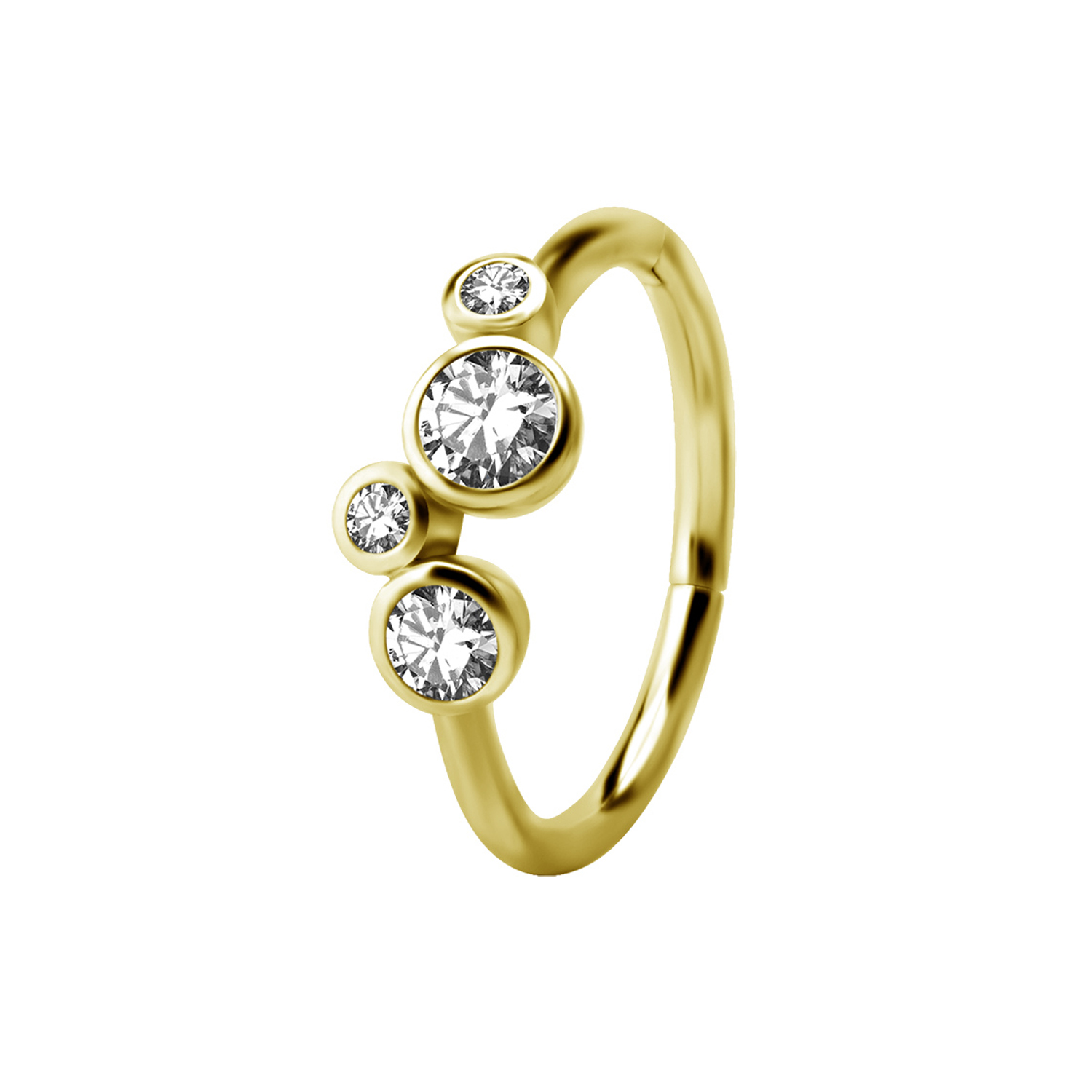 Clicker - kristaller - 24K guld PVD