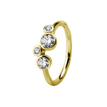 Clicker - kristaller - 24K guld PVD